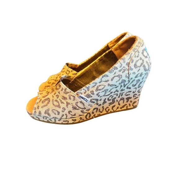 Tom's Leopard Print‎ Wedges Women's Size 7 - Picture 3 of 6